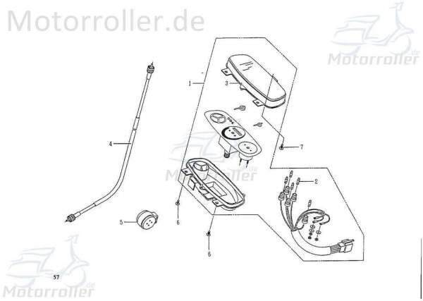 Birne Instrumentenbeleuchtung 12V Rex RS450 25 50ccm 4Takt Motorroller.de Glassockel W2x6,4d 50ccm-2Takt Scooter Ersatzteil Service Inpektion