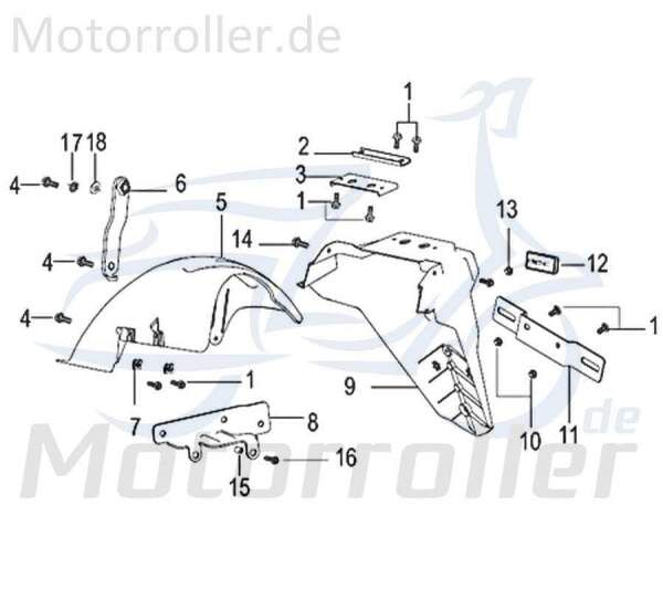 Kreidler Insignio 125 2.0 Halter Roller 125ccm 4Takt 750359 Motorroller.de Halterung Haltebügel Halteblech Halte-Blech Halte-Bügel 125ccm-4Takt Qingqi