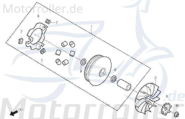 Führung Ot.00 Daelim Otello 125 Gleitführung 125ccm 4Takt Motorroller.de Bewegungsführung 125ccm-4Takt Scooter Ersatzteil Service Inpektion