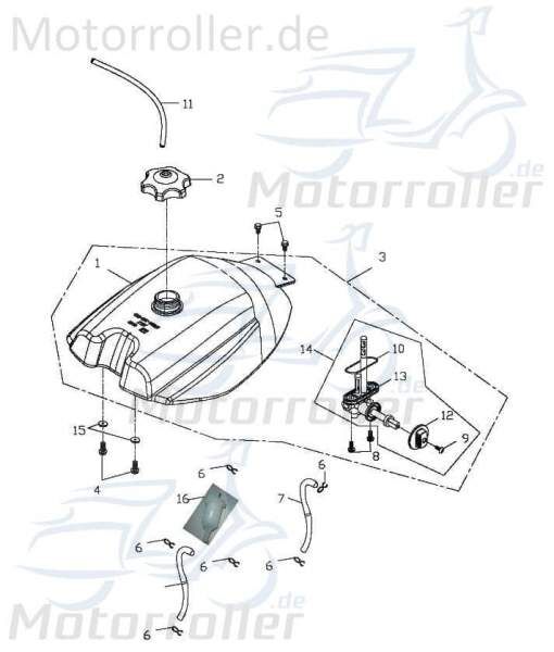 Adly Drehschalter Benzinhahn ATV 50 II Utility XXL AC Quad 50ccm 2Takt Motorroller.de Kraftstoffhahn Kraftstoffventil Benzin-Hahn Kraftstoff-Ventil