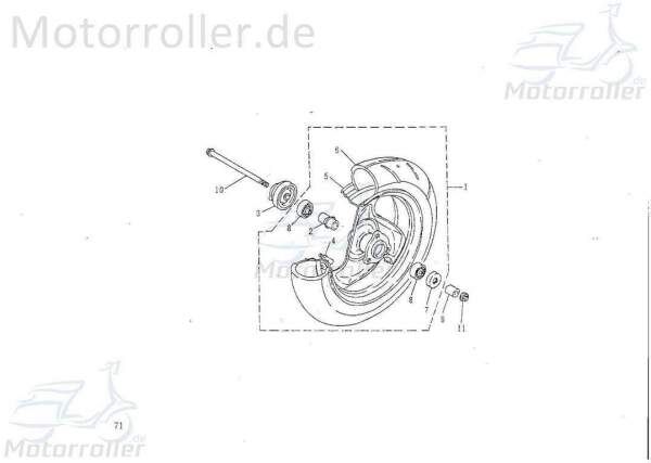 SMC Distanzbuchse 10x17x20mm links Rex Hülse 50ccm 2Takt Motorroller.de Distanzhülse Distanzring Distanz-Hülse Passhülse Passbuchse Minarelli liegend