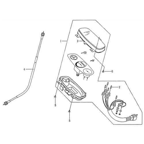 Tachometer komplett Kilometerzaehler Rex 73054