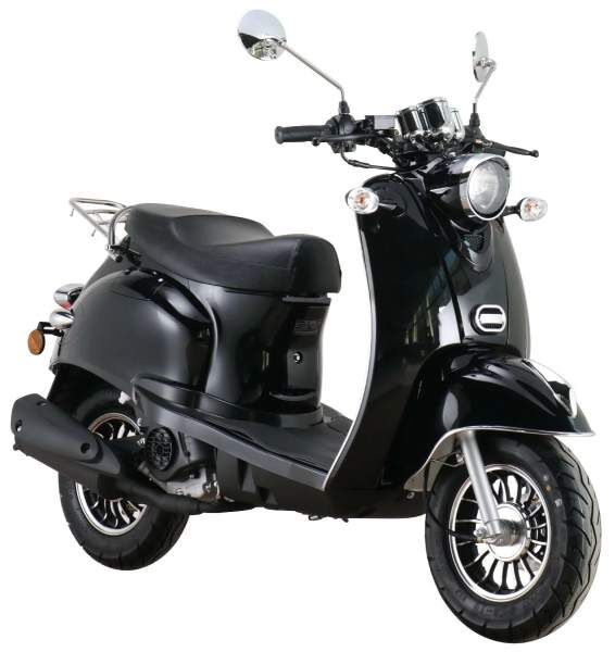 GMX 460 Retro Classic V Motorroller 25 km/h schwarz Euro 5 Mofa