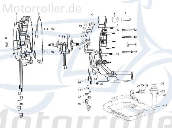 Kreidler STAR Deluxe 4S 200 Flanschmutter 200ccm 4Takt SF504-1235 Motorroller.de M6 Sechskantmutter Bundmutter Sechskant-Mutter Flansch-Mutter Scooter