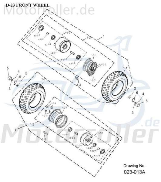 Aeon Overland 180 Bremstrommel 180ccm 4Takt K45008-156-002 Motorroller.de Bremsgehäuse Bremstrommelgehäuse Quad ATV Cobra 180 RS II UTV Ersatzteil