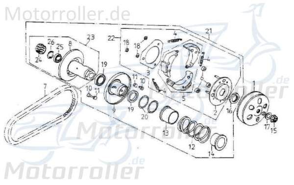 Adly Kupplungsträger GK 125 hinten Buggy 125ccm 4Takt Motorroller.de 152QMI Ersatzteil Service Inpektion Direktimport