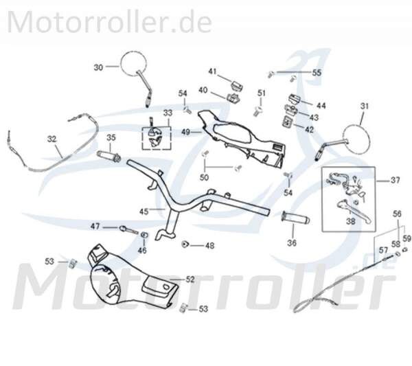 Spiegel KREIDLER Logo verchromt 741090 Motorroller.de