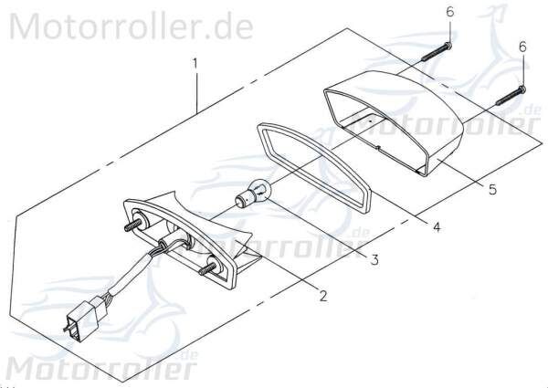 PGO Bundschraube Rücklicht X-RIDER 150 Quad ATV 150ccm 4Takt Motorroller.de Maschinenschraube Flanschschraube Flansch-Schraube Maschinen-Schraube UTV