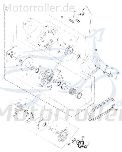 Adly Kupplung ATV 320 Hurricane Kardan Wandler 272ccm 4Takt Motorroller.de Fliehkraftkupplung Fliehkraft-Kupplung Variomatik-Kupplung Nockenscheibe