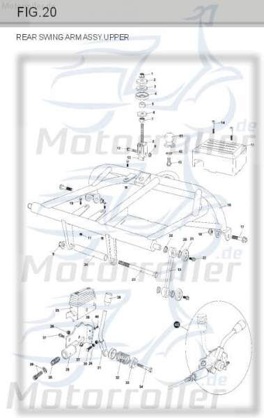 Schraube M10x15x45 Tongjian 150ccm 4Takt 9.110.045 Motorroller.de