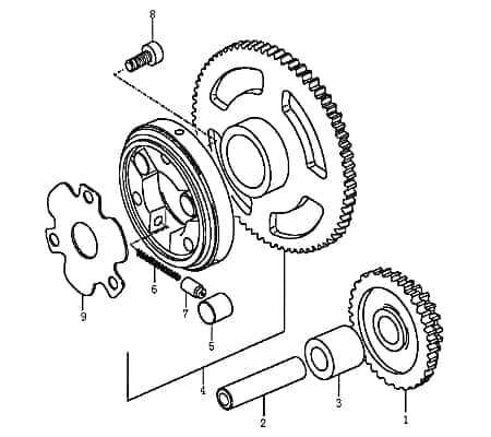 Welle Anlasserzwischenrad Kreidler DICE CR/GS/SM 125i Pro 89221 Motorroller.de Stift Bolzen Starterra Rex Enduro Supermoto 125 DD