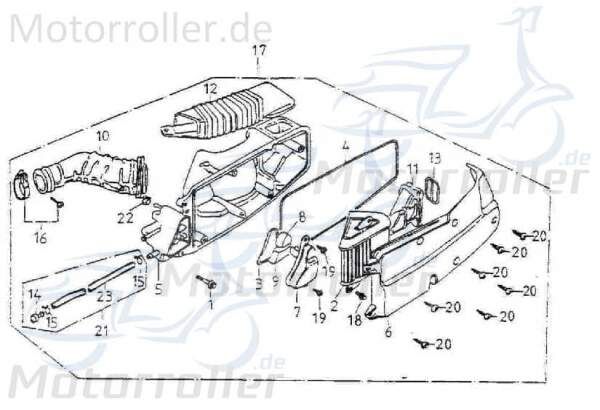 Adly Verbindungsstück Luftfilter / Vergaser 125ccm 4Takt Motorroller.de Verbindungsplatte Ansauggummi Verbindungsteil 152QMI Buggy GK 125 Ersatzteil