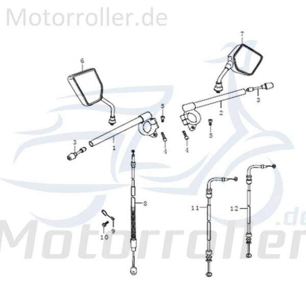 Lenkstange rechts Lenker Motorroller 91339