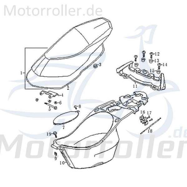 Kreidler Florett RMC-G 50 125 Helmfach Staufach 83625 Motorroller.de Sitzbankfach Sitzfach Scooter Original Ersatzteil