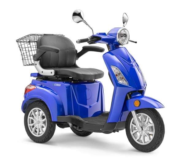 Elektroroller Scoody E3800 Dreirad 20 km/h blau B-Ware