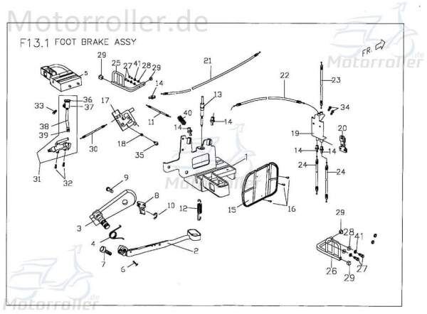 FußrastenHalter links schwarz (60) PGO X0676301600