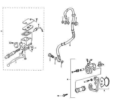 Sechskantschraube Rex RS700 Befestigung Halter 50ccm 4Takt Motorroller.de Halterung Flachkopfschraube Sechskant-Schraube Bundschraube Flanschschraube