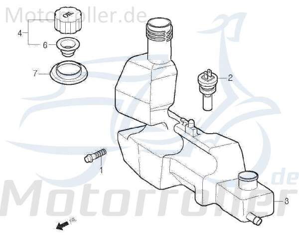 Daelim Cordi SE 50 Deckel Kappe 50ccm 2Takt 55105-SE1-0000 Motorroller.de Verkleidung Schutz Blende Abdeckung Haube Abdeckhaube Schutzhaube Scooter