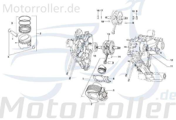 Kreidler STAR Deluxe 4S 125 Kolbenringe 125ccm 4Takt SF514-1627 Motorroller.de Kolbenringsatz Verdichtungsringe Kolben-Ring Kompressionsringe Scooter