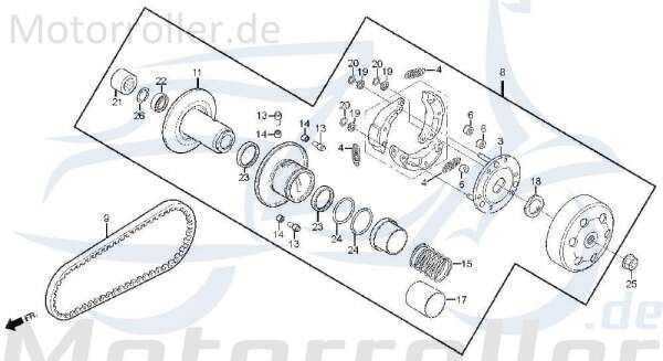 Simmerring 38 x 44 4 Kupplung DAE-91211-SA1-0000