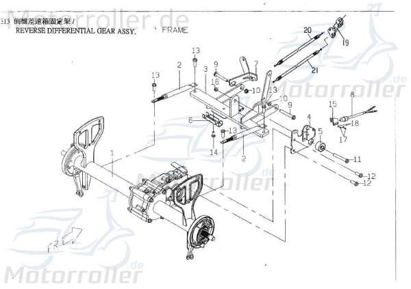 PGO Bundschraube M6x10mm Star 50 Flanschschraube 50ccm 2Takt Motorroller.de Maschinenschraube Flansch-Schraube Maschinen-Schraube Bund-Schraube