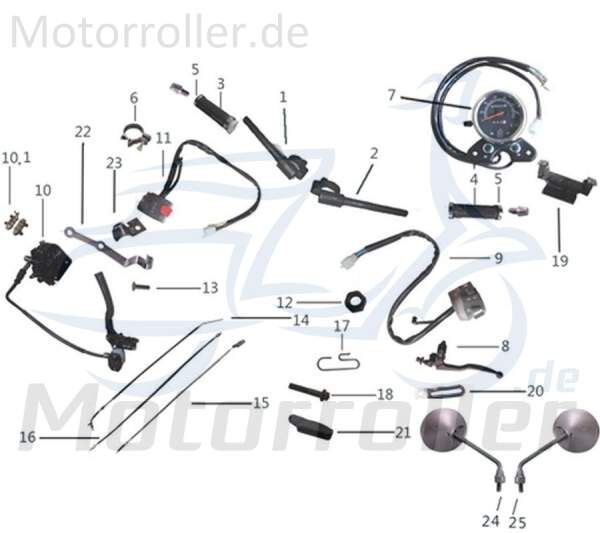 Kreidler DICE CR 125i Gasgriff rechts 780013 Motorroller.de Gasdrehgriff Lenkergriff Handgriff Haltegriff Drehgriff Lenker-Griff Halte-Griff Moped