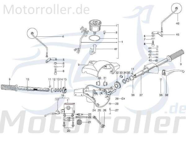 Schraube Kreidler STAR Deluxe 4S 125 Scooter 4Takt SF504-1132 Motorroller.de Bundschraube Maschinenschraube Flanschschraube Flansch-Schraube Moped