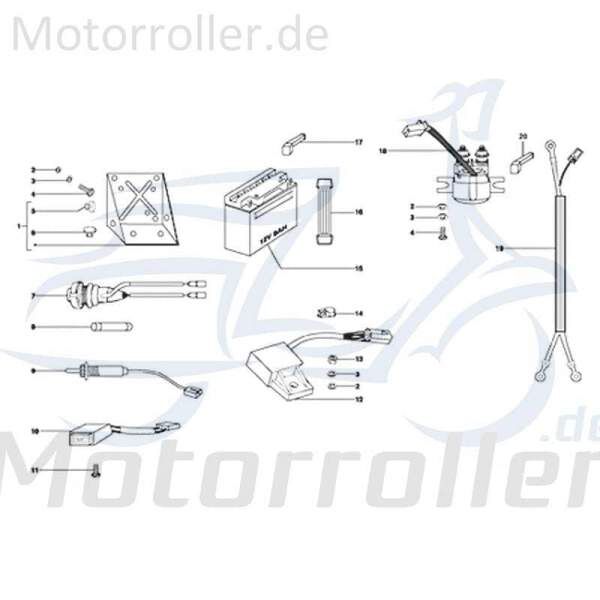 Kabeltülle Kreidler STAR Deluxe 4S 125 Kabelklemme 720300 Motorroller.de 125ccm-4Takt Scooter STAR Deluxe 4S 200 Moped Ersatzteil Service Inpektion