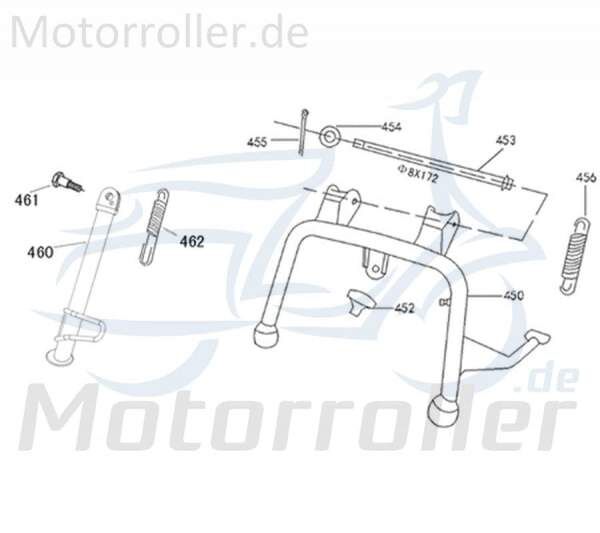 Kreidler Flory 50 125 Classic Feder Seitenständer 740161 Ständerfeder Motorroller Scooter Roller