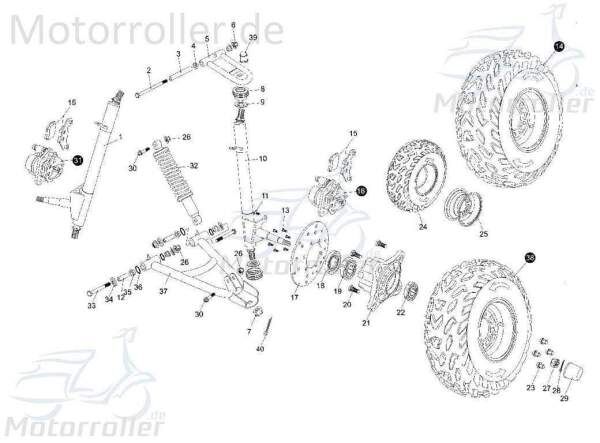 Schraube M8x1.25x14mm Innensechskant Tongjian Buggy 250ccm 4Takt Motorroller.de Innensechskantschraube Maschinenschraube