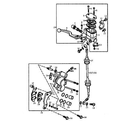 Bremsschlauchführung Bremsanlage vorn Rex 89018