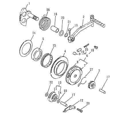 Startklauenfeder Starterfreilauf Kart Kreidler 70435