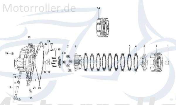 Flanschmutter Kreidler LML Star 4 200 Schaltung Roller 721151 Motorroller.de Sechskantmutter Bundmutter Sechskant-Mutter Flansch-Mutter Bund-Mutter