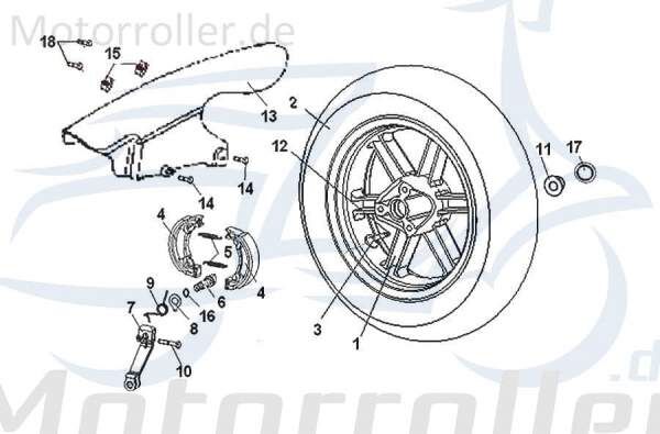 SMC Kappe Felgenventil Generic Zion 125 Schutz B1404Z2011A0 Motorroller.de Verkleidung Blende Deckel Abdeckung Haube Abdeckhaube Schutzhaube Mokick