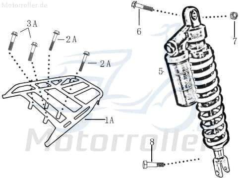 Kreidler Galactica 2.0 50 DD Sozius-Haltegriff grün 706619 Motorroller.de Heckspoiler Heckpartie Beifahrergriffe