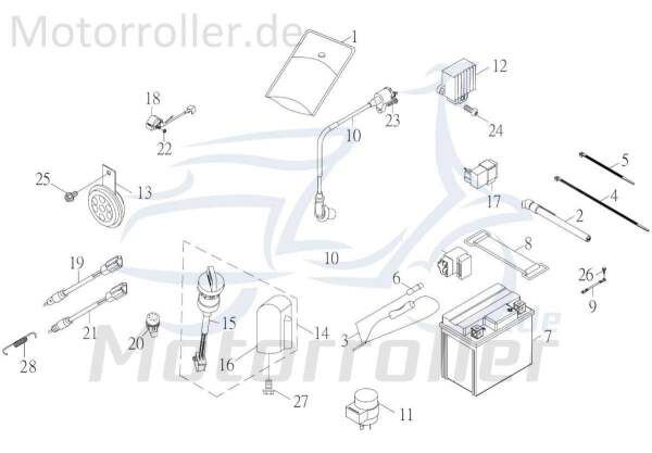 Kreidler F-Kart 170 Kabelbaum Kabelsatz 170ccm 4Takt 76052 Motorroller.de Stromverteiler Strom-Verteiler Kabel-Set Kabelbündel Kabel-Baum 170ccm-4Takt