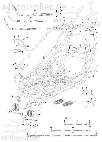 Buchse Tongjian Strassenbuggy 150 II Hülse 150ccm 4Takt Motorroller.de Distanzhülse Lagerbuchse Distanz-Hülse Distanzbuchse Passhülse Passbuchse