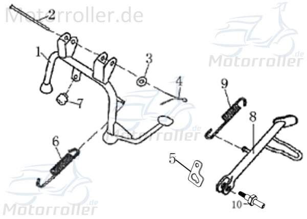 Feder Hauptständer Innenlänge 85x2.5m Torsionsfeder 701292 AGM