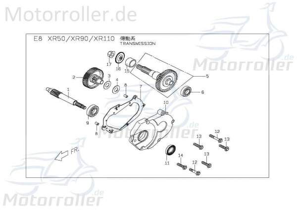 PGO X-RIDER 110 Kupplungswelle Quad 110ccm 2Takt P9141101000 Motorroller.de Getriebewelle Eingang PGO XR110 110ccm-2Takt ATV UTV Ersatzteil Service