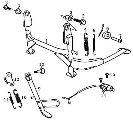 Sechskantschraube Rex RS125 QM125T 10D Halter Scooter 87987 Motorroller.de Befestigung Halterung Flachkopfschraube Sechskant-Schraube Bundschraube