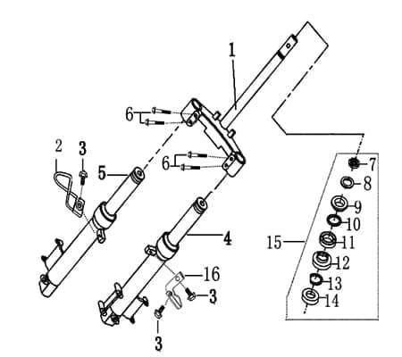 Unterlegscheibe Vorderradgabel Motorroller 700477