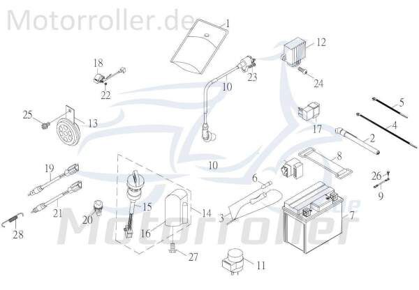 Kreidler F-Kart 170 Zündschloss 170ccm 4Takt 76053 Motorroller.de Zünd-Schloss Lenkerschloss Lenker-Schloss Anlasserschloss Anlasser-Schloss Service