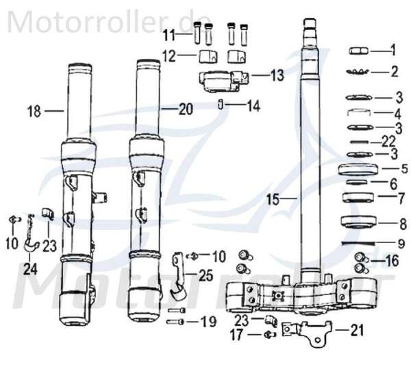 Schraube M6x25mm Jonway Insignio 250 DD Scooter 750412 Motorroller.de Innensechskant-Schraube Innensechskantschraube Maschinenschraube Kreidler