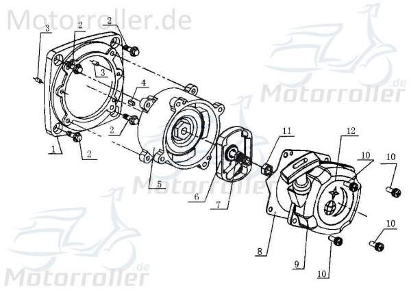 Anlasser Startermotor Tongjian Kinderbuggy 39ccm XY1E36F.B.4.3 Motorroller.de Wangye TBM Eppella Kasea Minibuggy E-Starter Elektrostarter