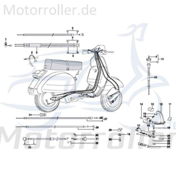 Schaltzug komplett schwarz Motorroller 4Takt Rex 720241