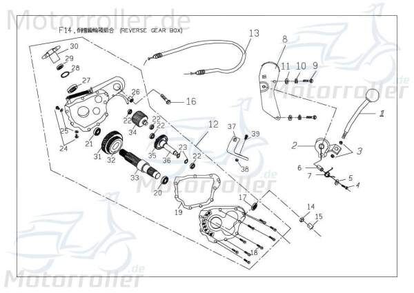 PGO Rückwärtsganggetriebe X-RIDER 150 Quad ATV 150ccm 4Takt Motorroller.de Rückwärtsgetriebe PGO 50ccm-2Takt X-RIDER 110 UTV Ersatzteil Service