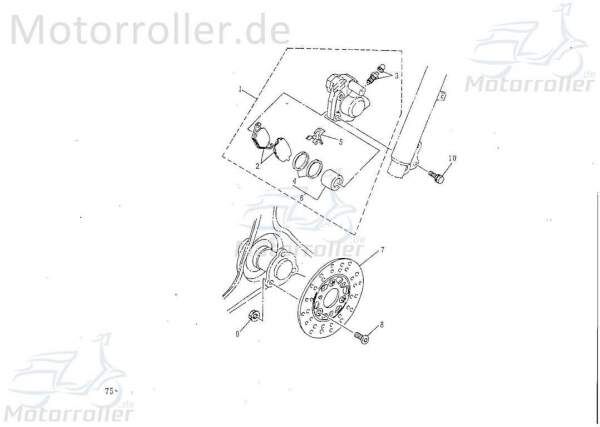 SMC Bundschraube M8x34mm Scooter Flanschschraube 50ccm 2Takt Motorroller.de Maschinenschraube Flansch-Schraube Maschinen-Schraube Bund-Schraube