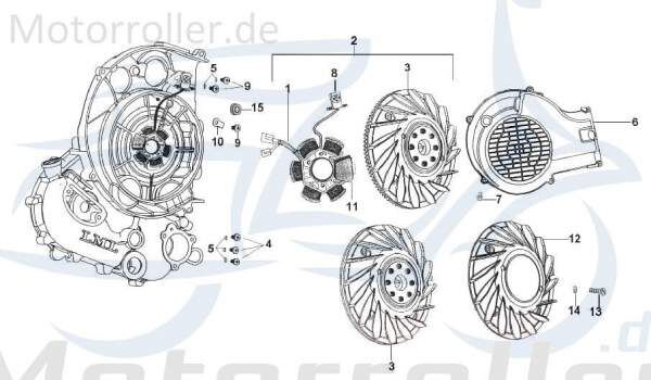 Kreidler STAR Deluxe 4S 200 Durchgangstülle 200ccm 4Takt SF214-0126 Motorroller.de 200ccm-4Takt Scooter LML Ersatzteil Service Inpektion Direktimport