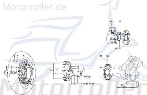 Bolzen Kreidler STAR Deluxe 4S 125 Gewindebolzen SF514-1587 Motorroller.de Stehbolzen Zapfen Gewindestift Arretierbolzen Stiftschraube Gewinde-Stift