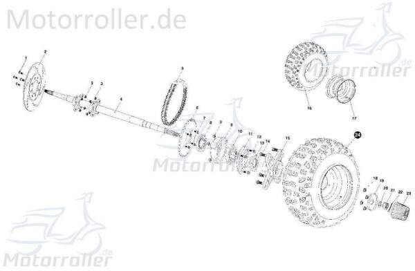 Komplettrad Tongjian Strassenbuggy 150 II 150ccm 4Takt Motorroller.de Offroadkomplettrad Buggykomplettrad Buggy-Komplettrad Geländebereifung Service